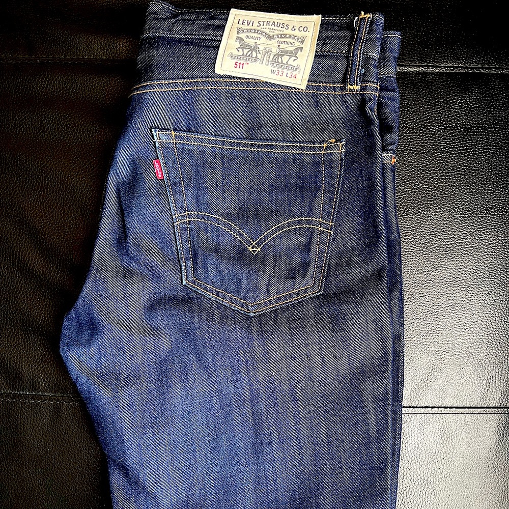 Outerknown Levis Wellthread 511 organic cotton jeans size 33x34.